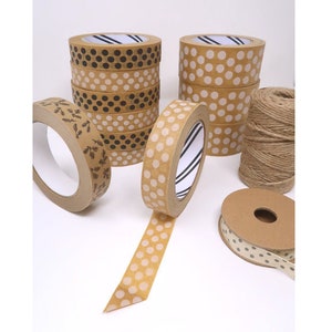 Polka Dot Paper Tape - Eco Friendly Kraft Paper Tapes and Packaging Tapes.