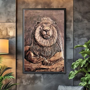 lion portrait, copper Repousse unique, copper wall art, art craft gift, original, embossed hand tooled, Repousse copper plaque,repousse art,