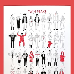 Twin Peaks Characters [A3 Riso Print]