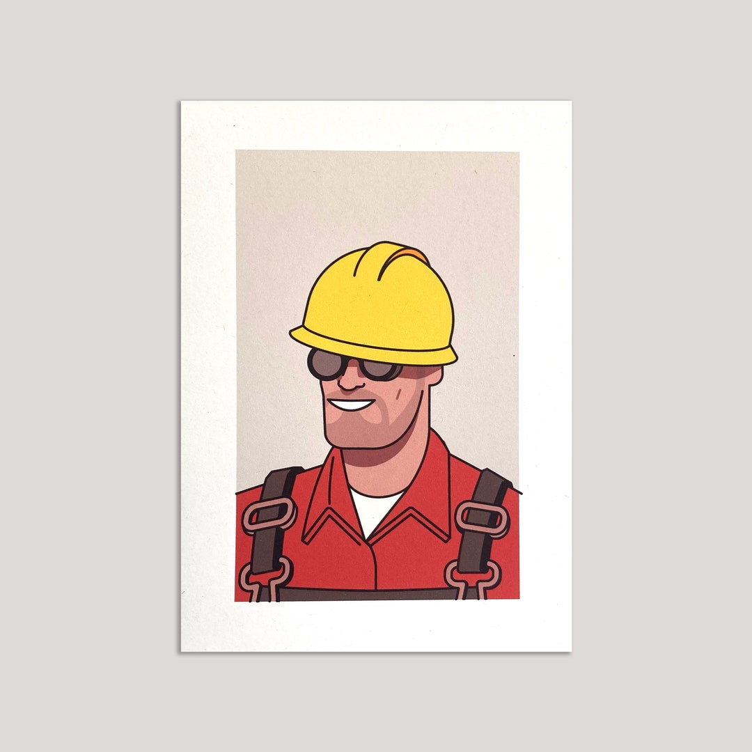 Team Fortress 2 - the Engineer [A5 Print] - Etsy