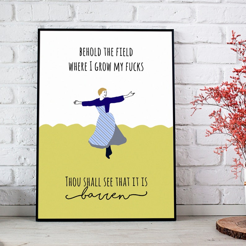Funny poster typography witty wall decor witty art meme Etsy