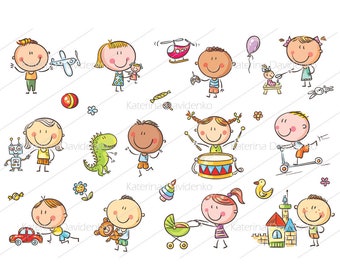 kids playing in the rain cartoon kids activities outdoors etsy cartoon kids playing