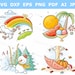 The Four Seasons in Cartoon Pictures. Weather Clipart. Summer Spring ...