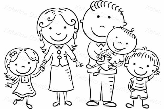 Big Family Portrait Clipart Cartoon Happy Family With - Etsy UK Big Family Portrait Clipart Cartoon Happy Family With - Etsy UK