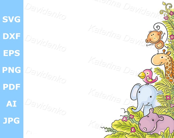 Zoo Animal Border Clipart