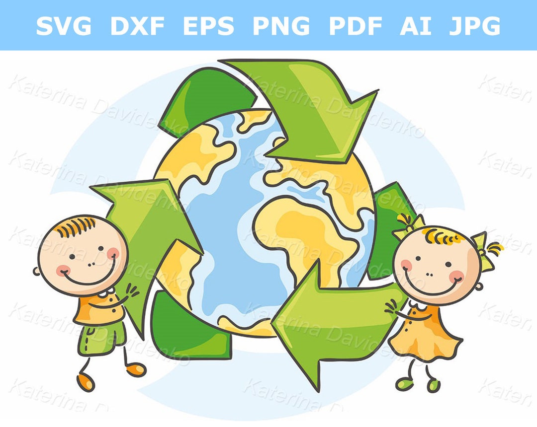 Kids Earth Day Drawing in EPS, Illustrator, JPG, Photoshop, PNG