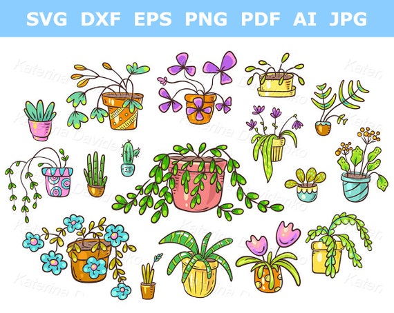 Dibujo de dibujos animados plantas de macetas svg houselpants - Etsy España Dibujo de dibujos animados plantas de macetas svg houselpants - Etsy España