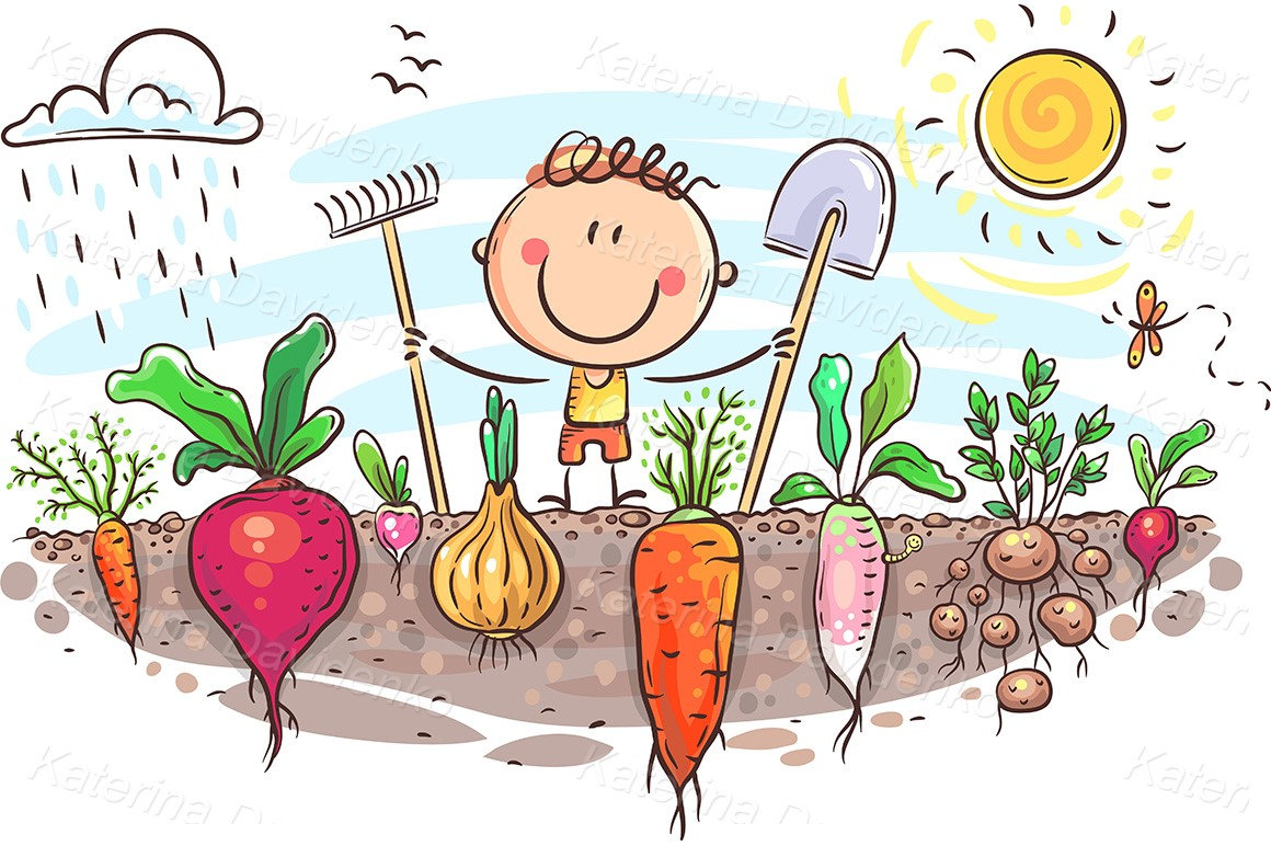 Happy Cartoon Kid Farmer Has Grown a Lot of Vegetables. Hand Drawn Vector  Illustration, Digital Download. Farmer Kid Clipart - Etsy, image size:1160x772