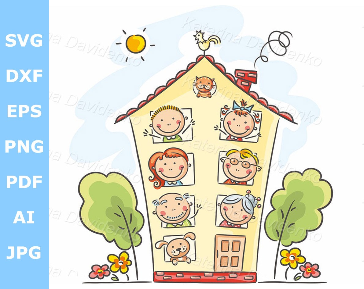 family housing clipart