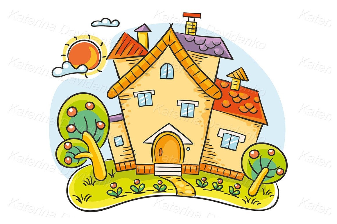 Share 78+ house sketch cartoon super hot in.eteachers