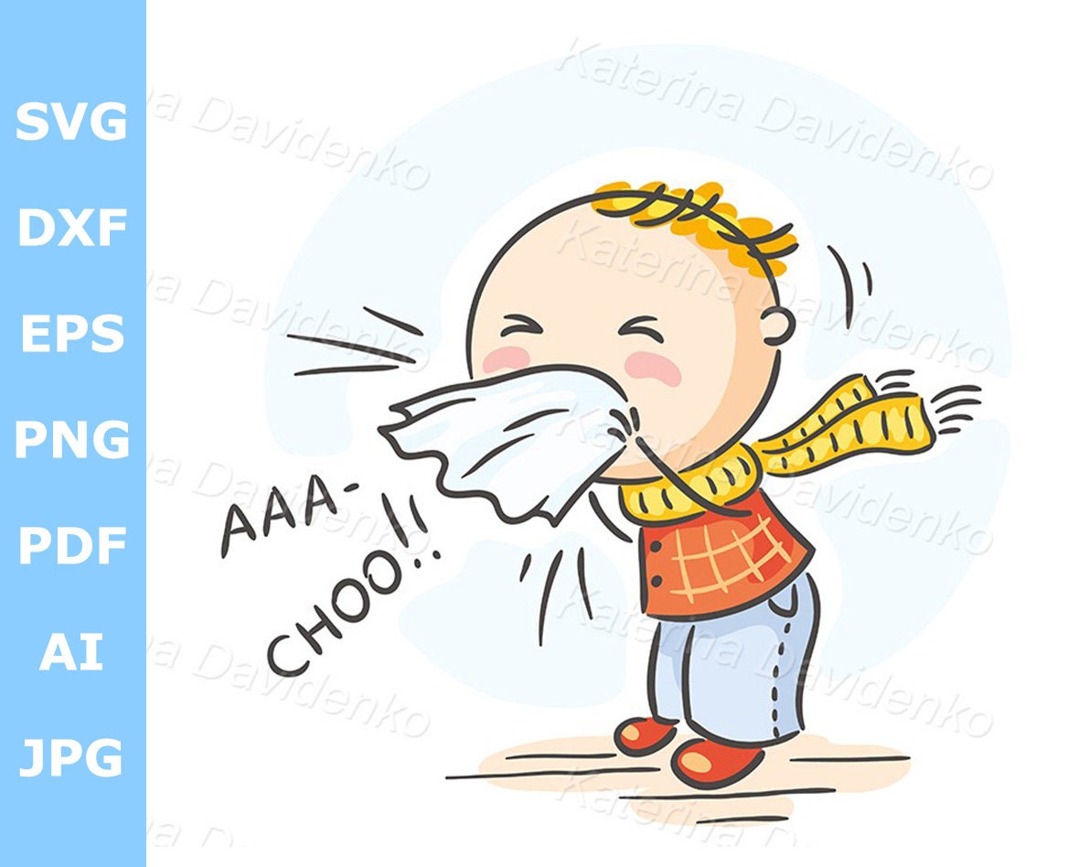Sneezing Clipart Black And White Cross