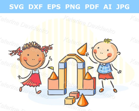 Cartoon Doodle Happy Kids Playing With Blocks Image Clipart - Etsy Hong Kong Cartoon Doodle Happy Kids Playing With Blocks Image Clipart - Etsy Hong Kong