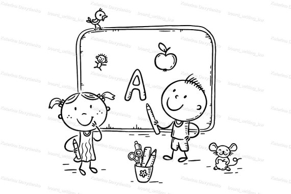 Buy School Clipart Cartoon Doodle Kids Writing on Board Back Online in India - Etsy Buy School Clipart Cartoon Doodle Kids Writing on Board Back Online in India - Etsy