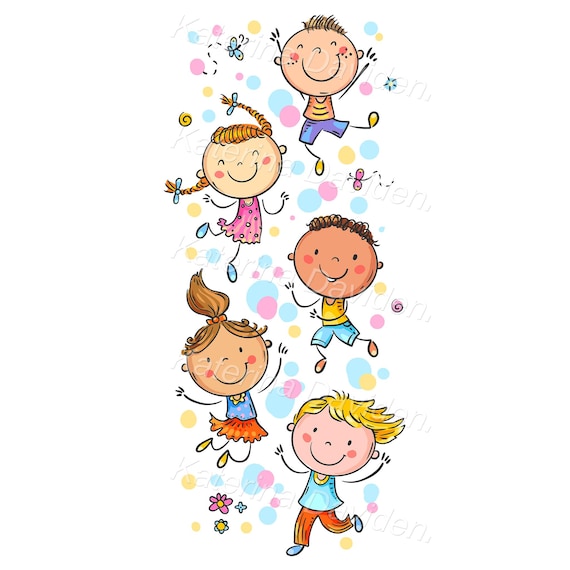 Happy Kids Clip Art Kids Happy Faces 1 Clip Art By Whimsy Workshop