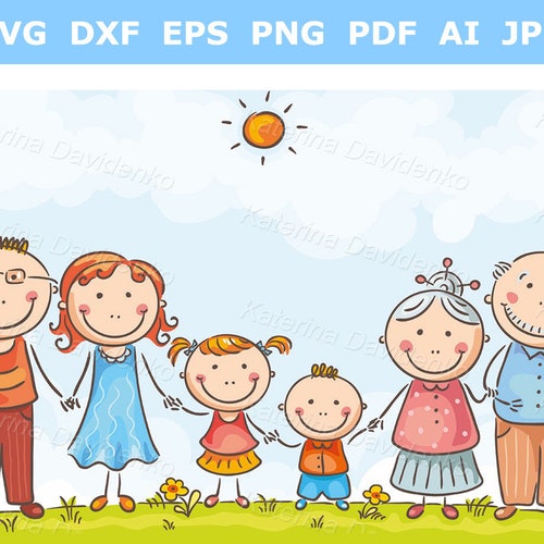 Cartoon Family Clipart Happy Family With Two Children and - Etsy Canada Cartoon Family Clipart Happy Family With Two Children and - Etsy Canada