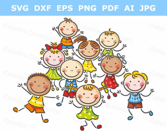 Happy kids jumping isolated  Happy kids, Childrens illustrations, Children  illustration