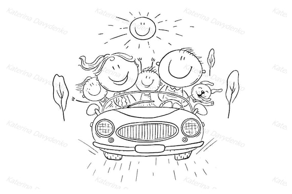 Family Cartoon Clip Art Black And White