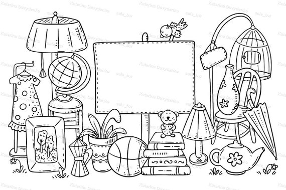 Yard or garage sale - pdf svg png image file