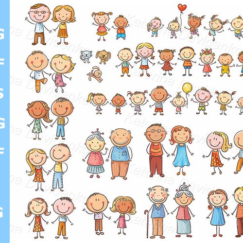Cartoon Doodle Family Members Isolated Clipart Set Pdf Svg Png - Etsy Singapore Cartoon Doodle Family Members Isolated Clipart Set Pdf Svg Png - Etsy Singapore