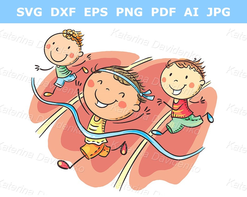 Cartoon Kids Sport Activity Clipart Boy Winning The Children Running cartoon-kids-sport-activity-clipart-boy-winning-the-children-running