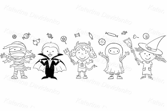 Halloween Costume Clipart Black And White