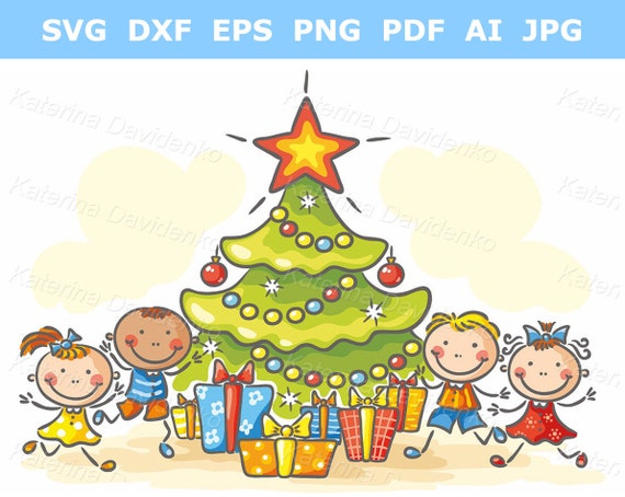 Happy Kids Getting Presents for Christmas Stick Figure - Etsy Happy Kids Getting Presents for Christmas Stick Figure - Etsy