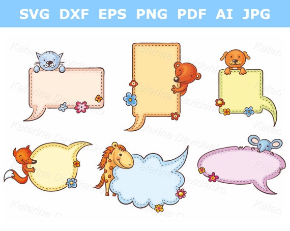 Cartoon Animals With Speech Bubbles Clipart for Kids Fox Dog - Etsy Finland Cartoon Animals With Speech Bubbles Clipart for Kids Fox Dog - Etsy Finland