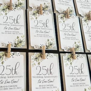 Seed packet favor Anniversary Favor 25 year Anniversary favor Silver Wedding anniversary favor Personalized Celebration favor Seed favor any