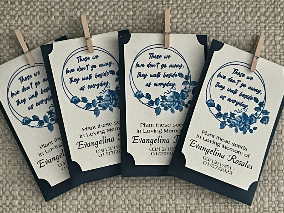 Floral Memorial Seeds Funeral memorial Favor Condolence Gift