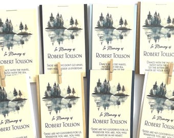 Memorial Seed Packet Favor: Watercolor Nature, Personalized Keepsake