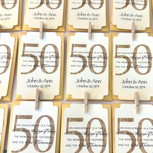 50th Anniversary Seed Packet Favor: Metallic Golden Celebration