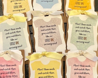 Personalized Seed Packet Baby Shower Favor, Wildflower Seeds