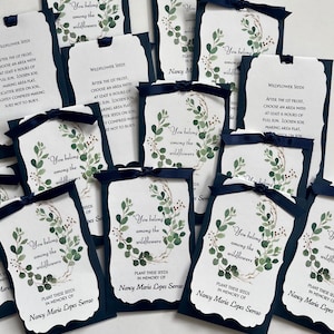 Paquete de semillas conmemorativas, obsequio de celebración de la vida, obsequio personalizado, obsequio conmemorativo personalizado, obsequio de flores silvestres, obsequio de girasol, obsequio funerario