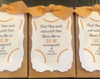 Personalized Seed Packet Baby Shower Favor: Onesie Design