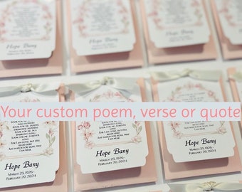 Cherry Blossom Memorial Seed Packet Favor, Personalized