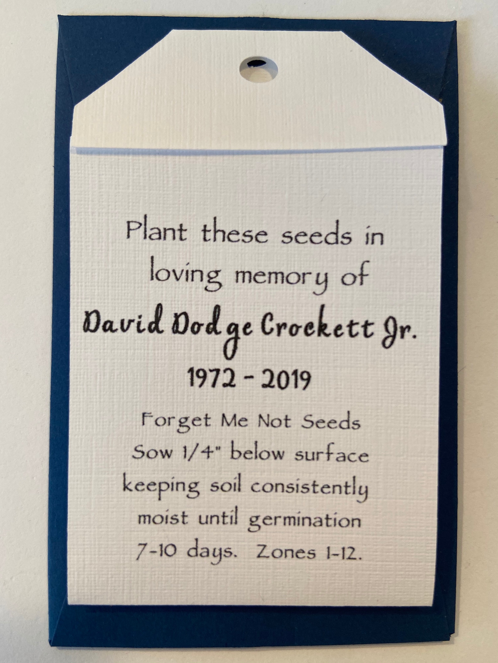 Memorial seed packet favor in memory of Funeral Seed Packet | Etsy