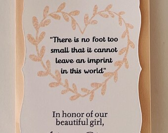 Personalized Memorial Seed Packet Favor: Floral Heart Design