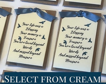 Custom memorial seed packet Condolence favor Funeral Celebration of life seed packet Personalized Seed packet favor Memorial bird favor seed