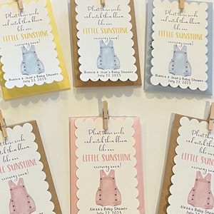 Custom seed packet favor baby shower favor seed favor packet Personalized favor retro favor wildflower baby shower favor Seed favor