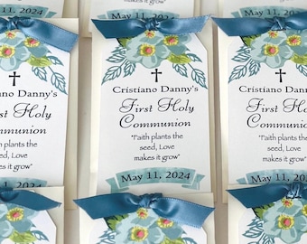 Custom Seed Packet Favor, Communion, Baptism, Christening