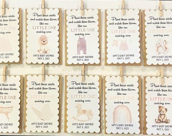 Boho Baby Shower Seed Packet Favors: Sunflower, Wildflower