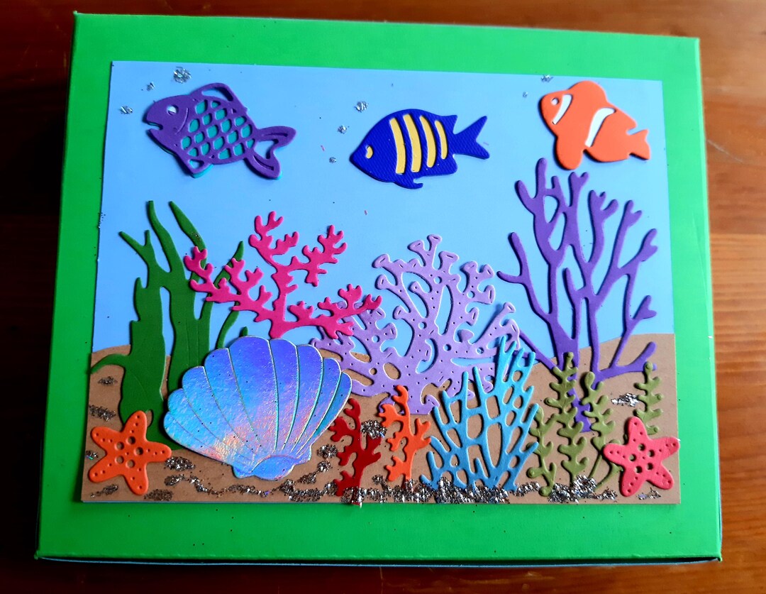 Fish and Coral Reef Note Card Set: Handmade Ocean Greeting Cards - Etsy