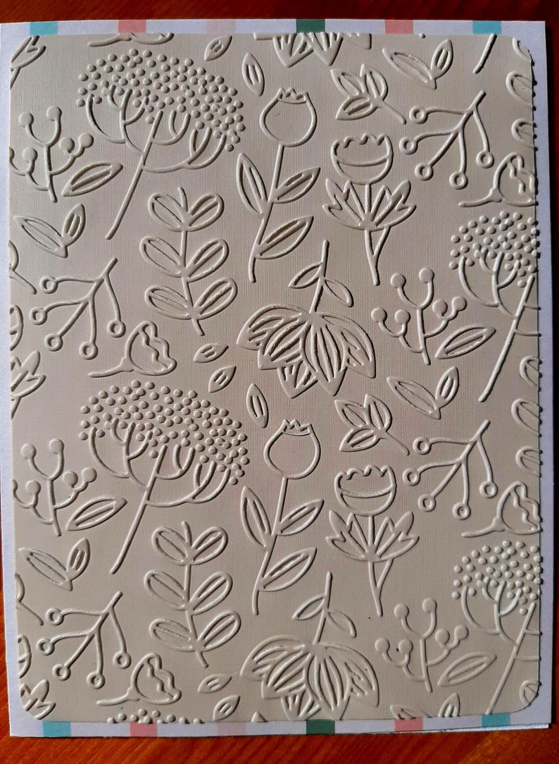 Handmade Embossed Floral Note Card Set: Botanical Stationery - Etsy