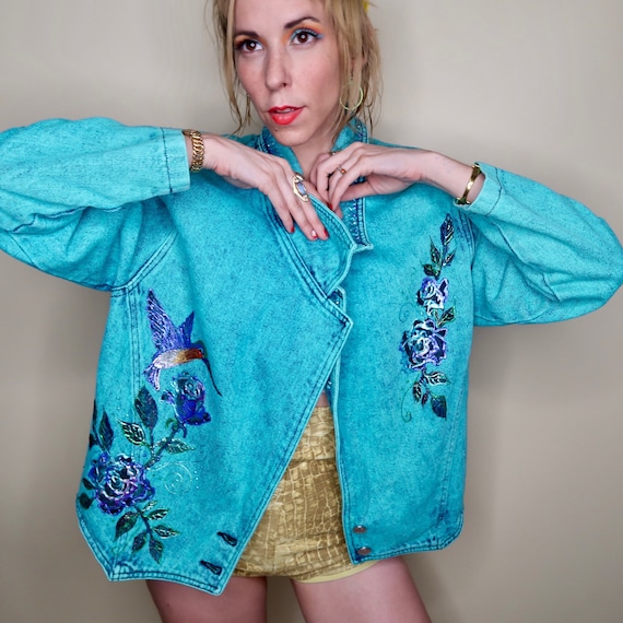 Carol Wilcher Original Hand Painted Denim Jacket
