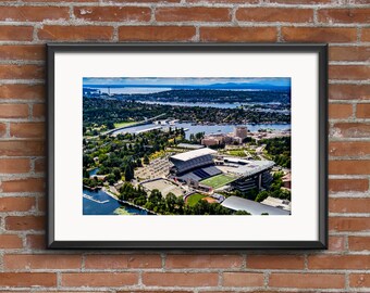 Husky Stadium University of Washington Lake Washington Space Needle