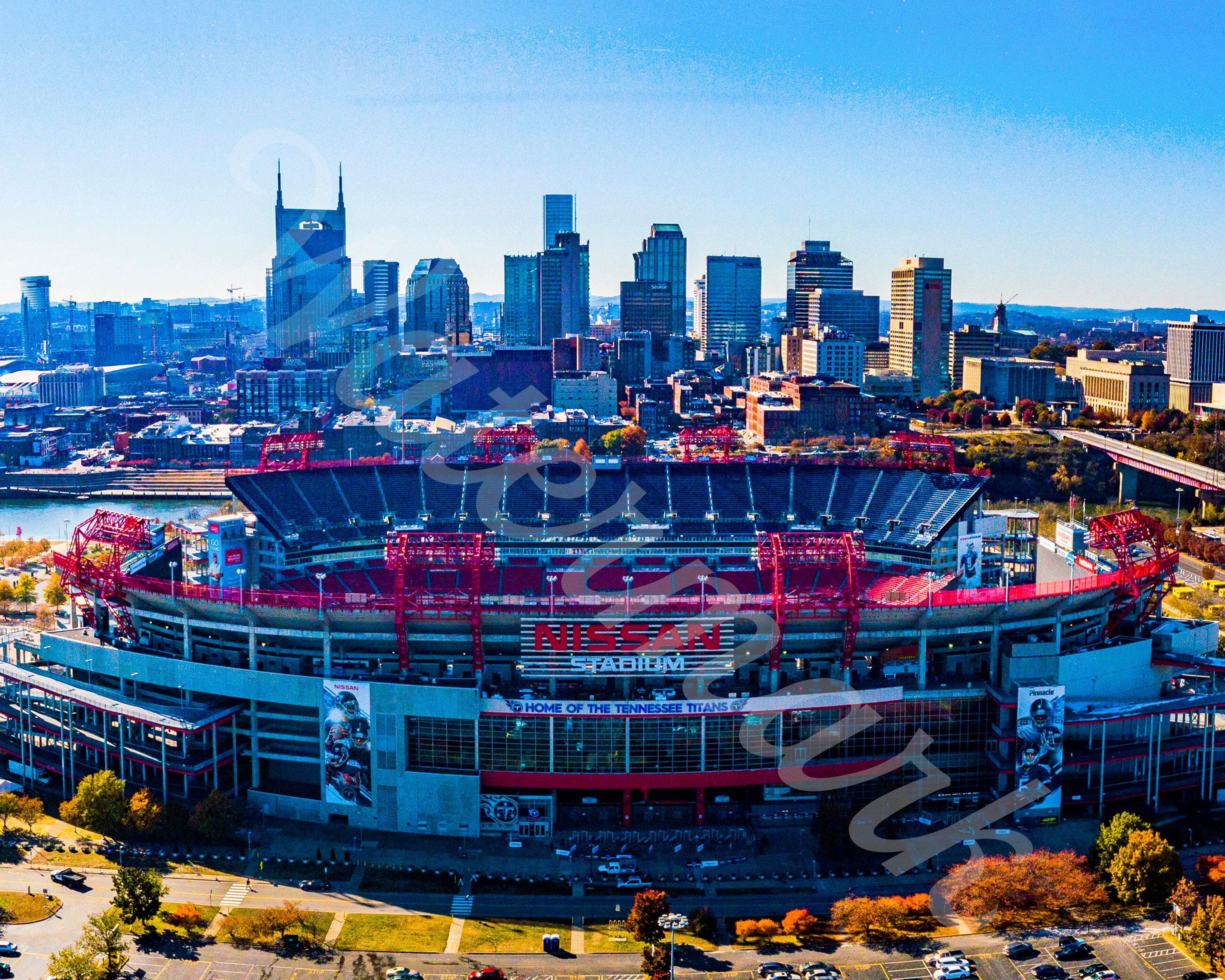 Tennessee Titans Nissan Stadium Aerial Photo Nashville