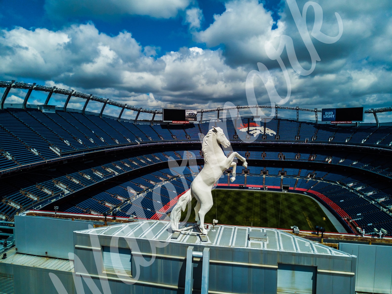 Broncos Horse Empower Field at Mile High Stadium Aerial Photo Etsy