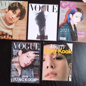 Lot 5 décorations   K-POP BTS Jungkook (2 versions)
