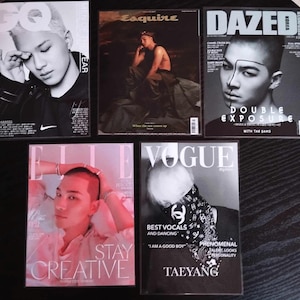 Lotto di 5 decorazioni K-POP BIGBANG Taeyang (2 versioni) Idea regalo VIP per fan