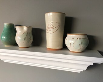2 Piece Crown Molding Shelf Set With Lip Floating Shelves Etsy